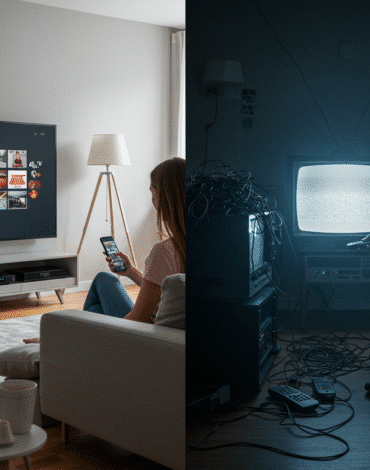 Comparison between premium IPTV streaming and traditional TV experience